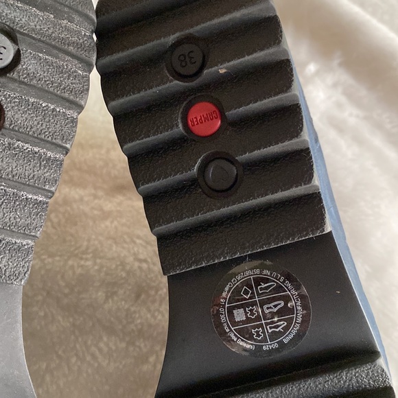 EUC CAMPER Leather Snakeskin Platform Booties Size 38 - Picture 8 of 17